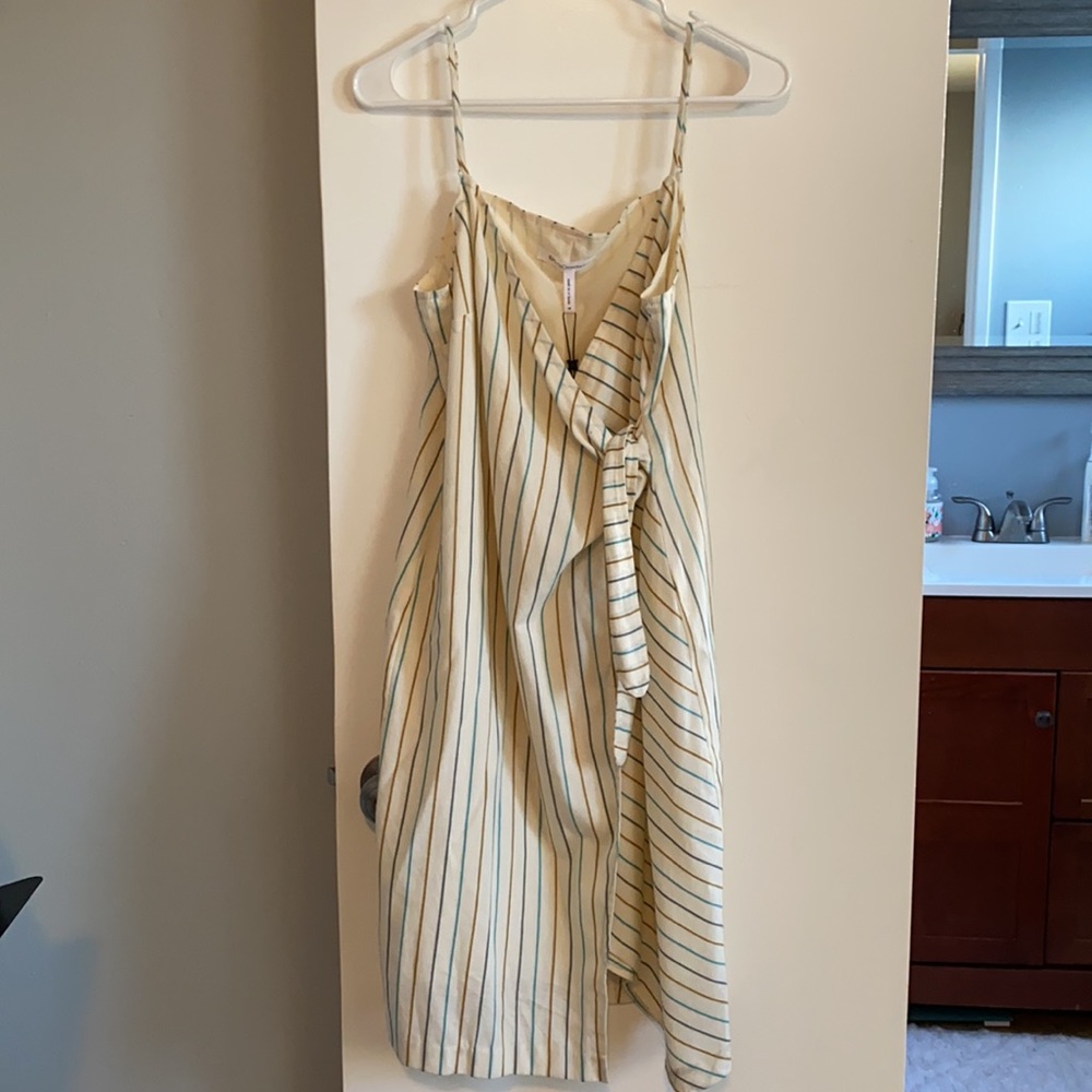 Spaghetti Strap BCBGeneration Striped Wrap Dress